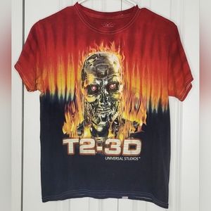 Vintage Terminator T2-3D Universal Studios Florida T Shirt Youth Size Small
